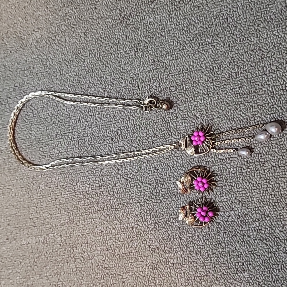 Lulu Frost Vintage Necklace And Earrings (one of a kind)